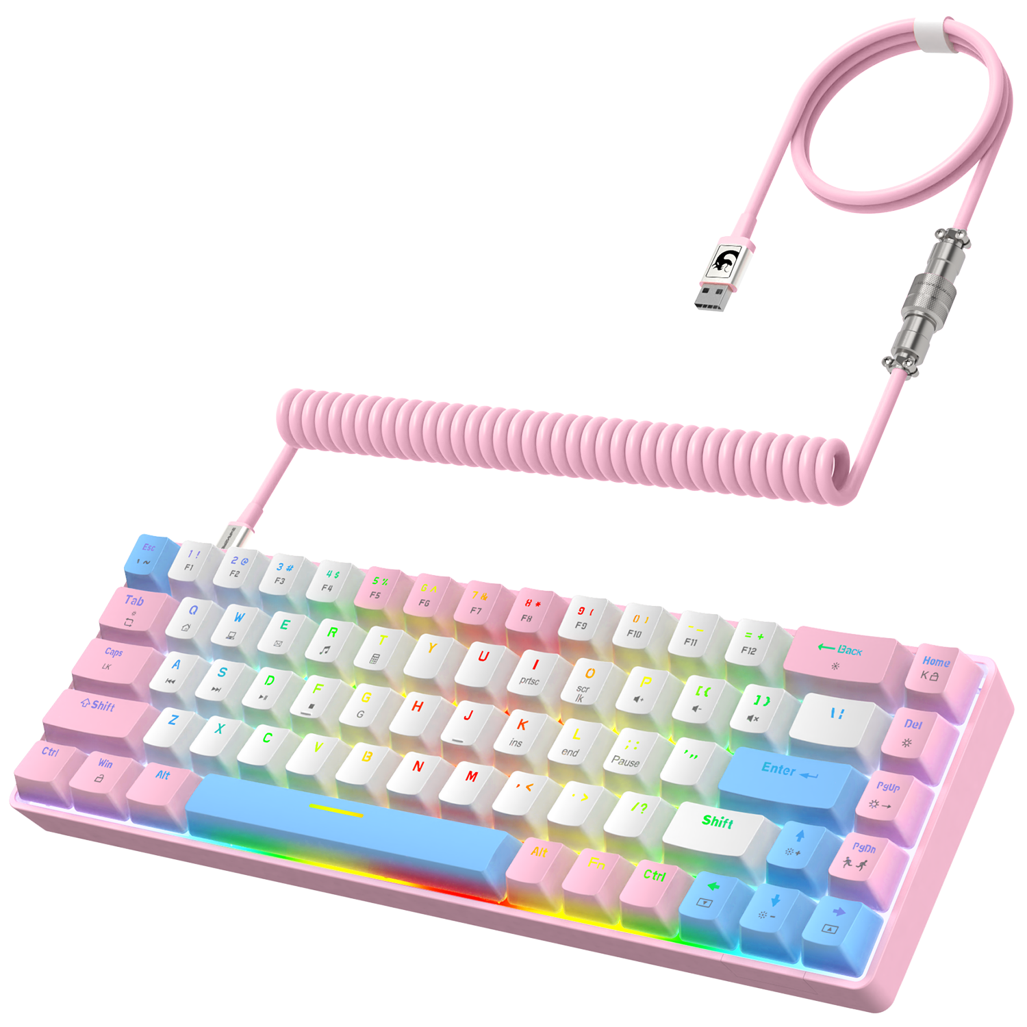 ZIYOULANG T8 60% Gaming Keyboard,68 Keys Compact Mini Wired Mechanical