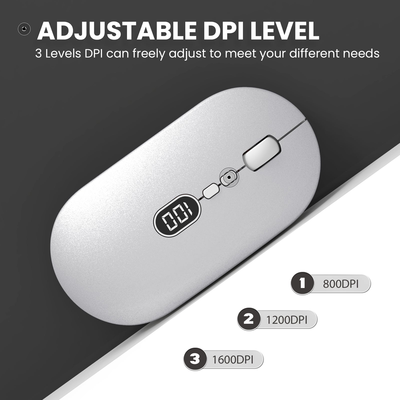 ZIYOU LANG X1 Wireless Lightweight Mouse with Battery Display Screen 2