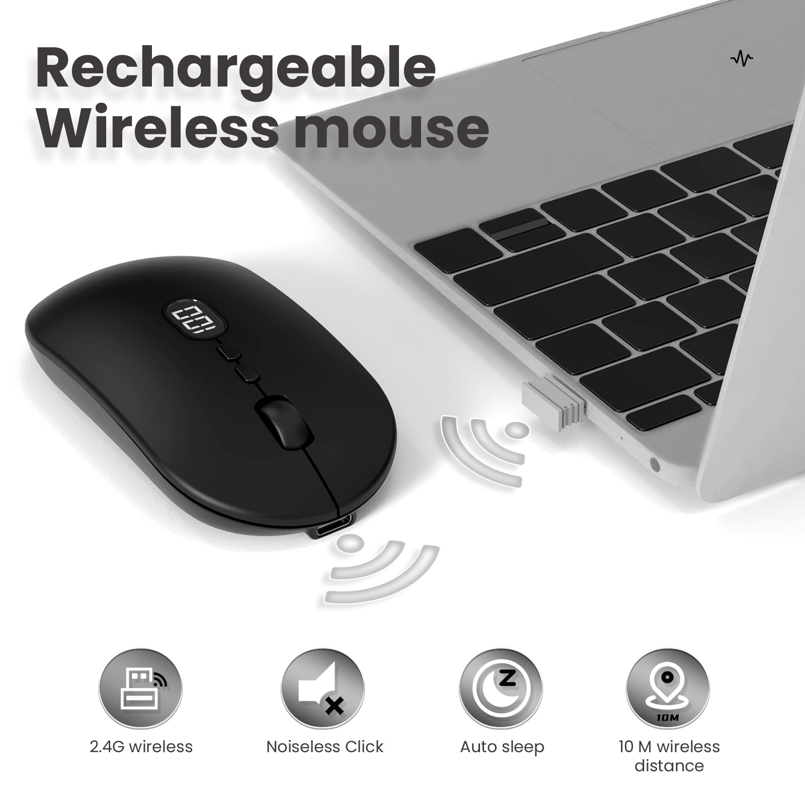 2.4GHz Wireless Bluetooth Optical Mouse Laptop RGB Battery Mice