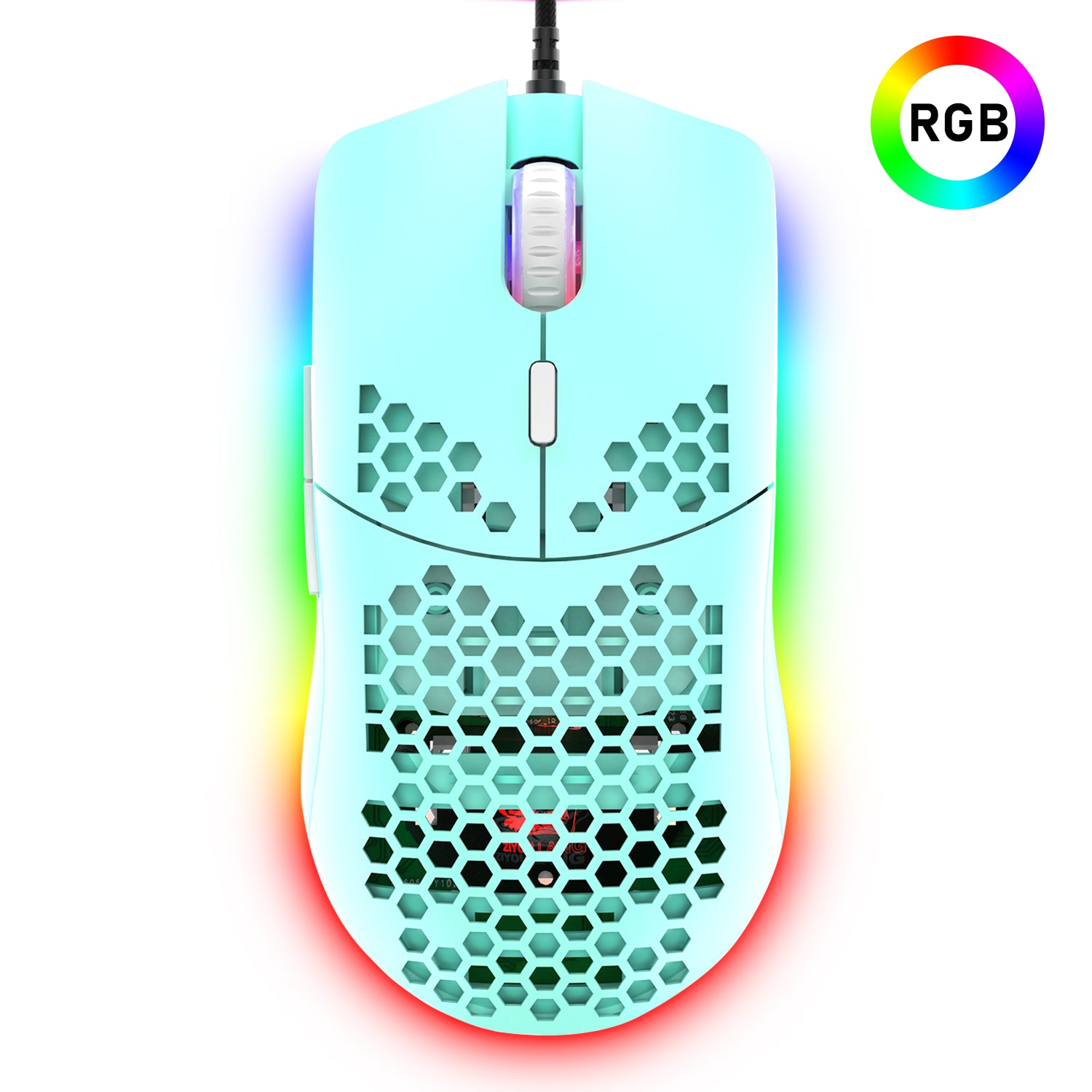 ZIYOU LANG M1 Wired Lightweight Gaming Mouse,6 RGB Backlit with 7 Butt