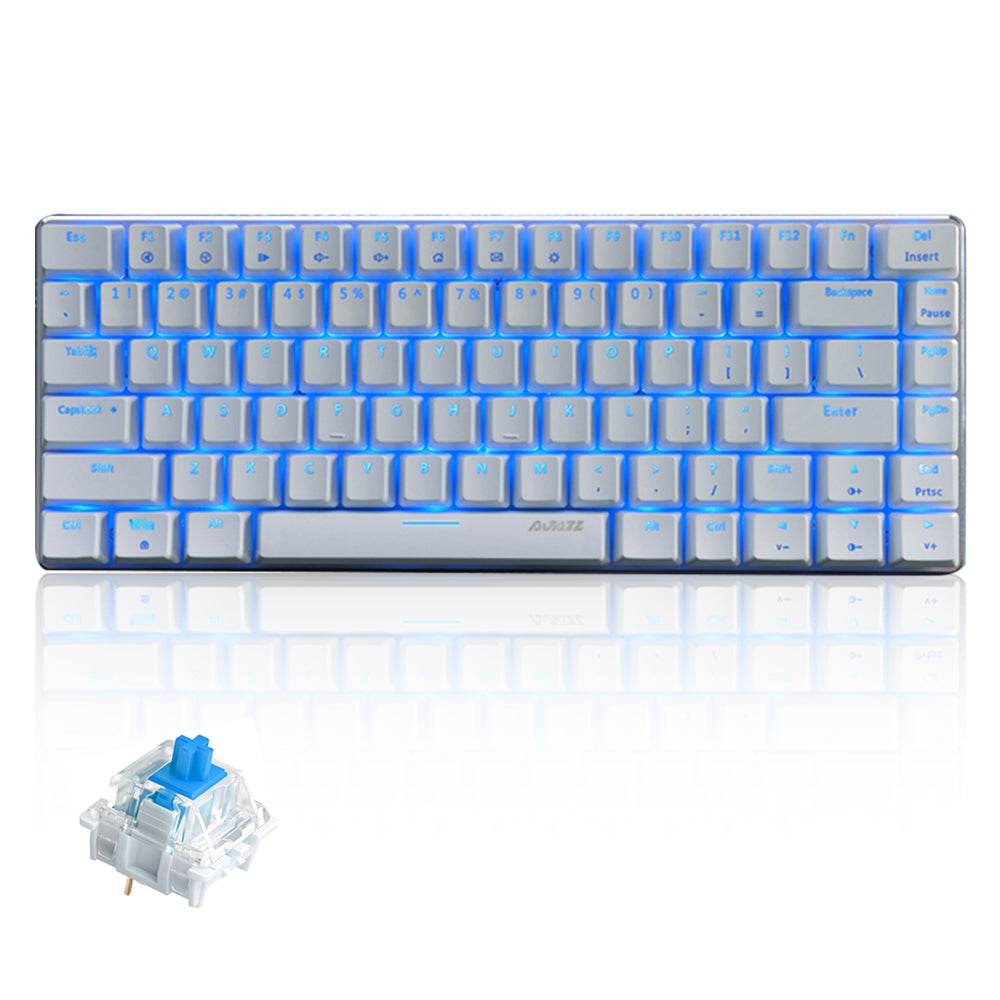 Ajazz AK33 Gaming Mechanical Keyboard - 82 Keys, White, Blue Switch - Buy,  Rent, Pay in Installments