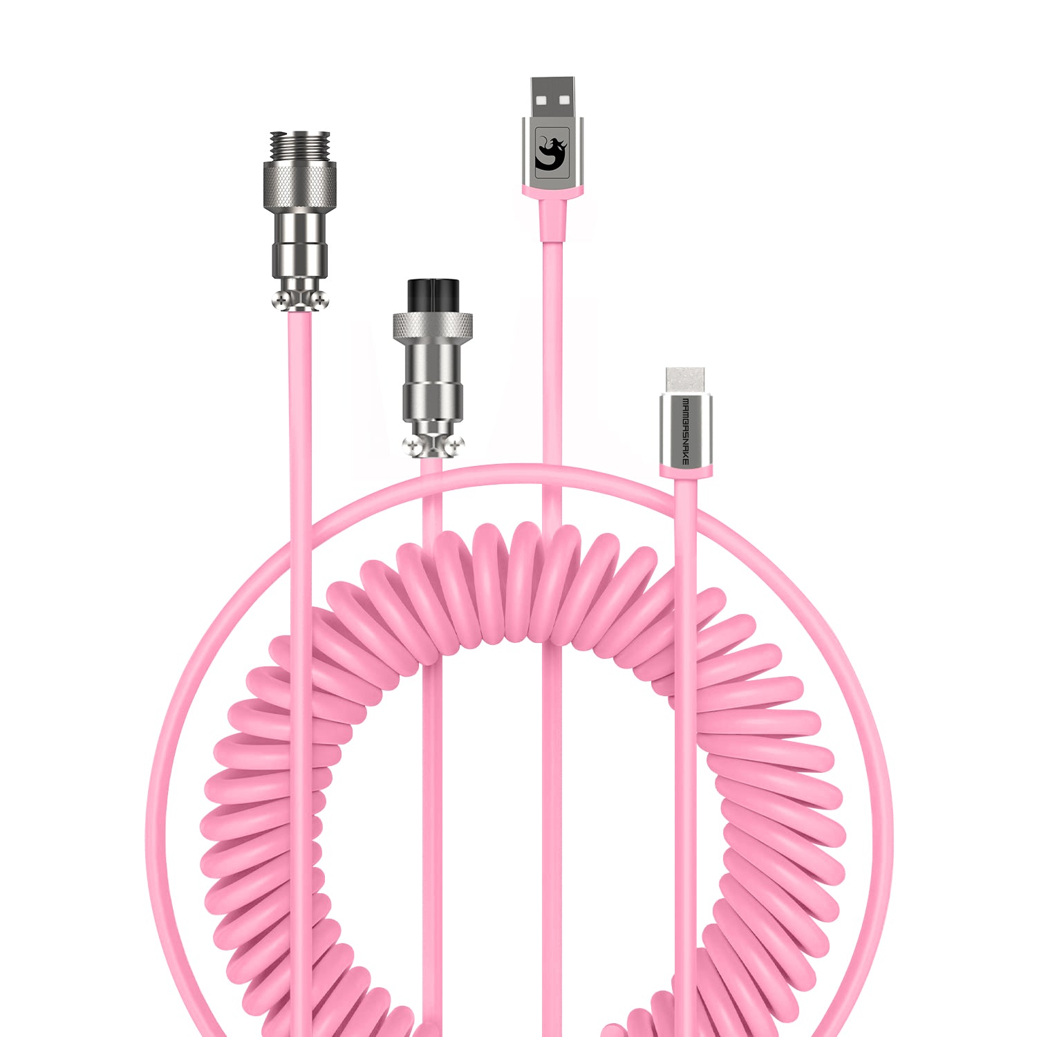 MAMBASNAKE C01 Câble de Clavier Spiralé, Pro Customized USB C Câble pour  Clavier Mécanique, Clavier de Jeu Câble, Type-C vers USB-A, TPU Coiled  Cable
